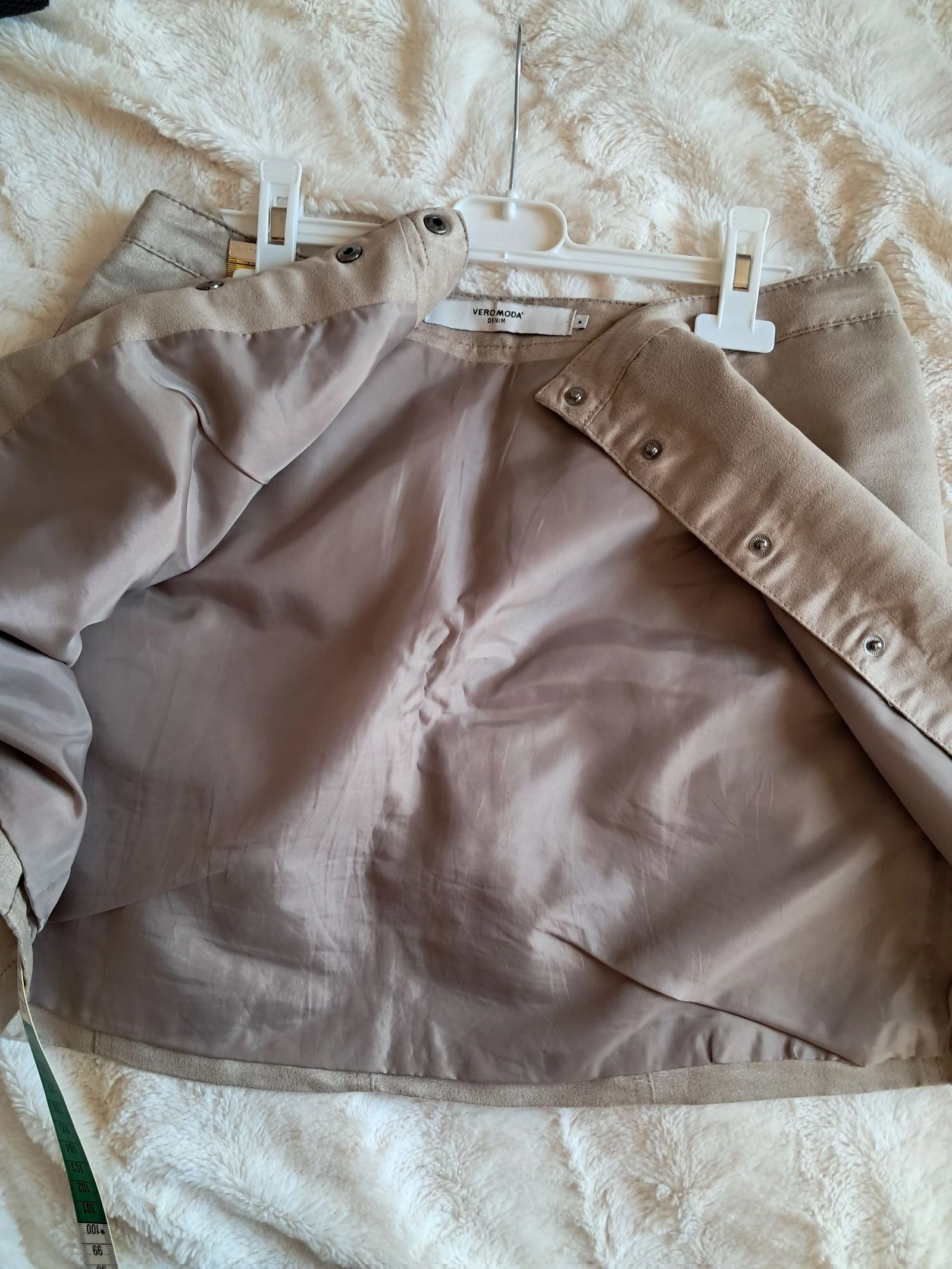 Saia vero moda 38 bege botões outono inverno – photo 4